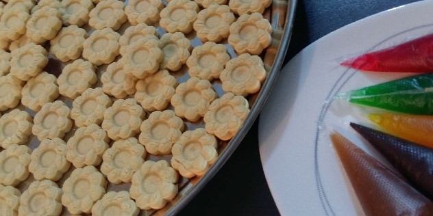 شیرینی ماندل بور با ژله بریلو