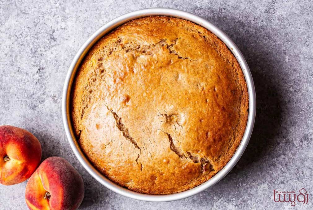 طرز تهیه کیک شلیل برگردان