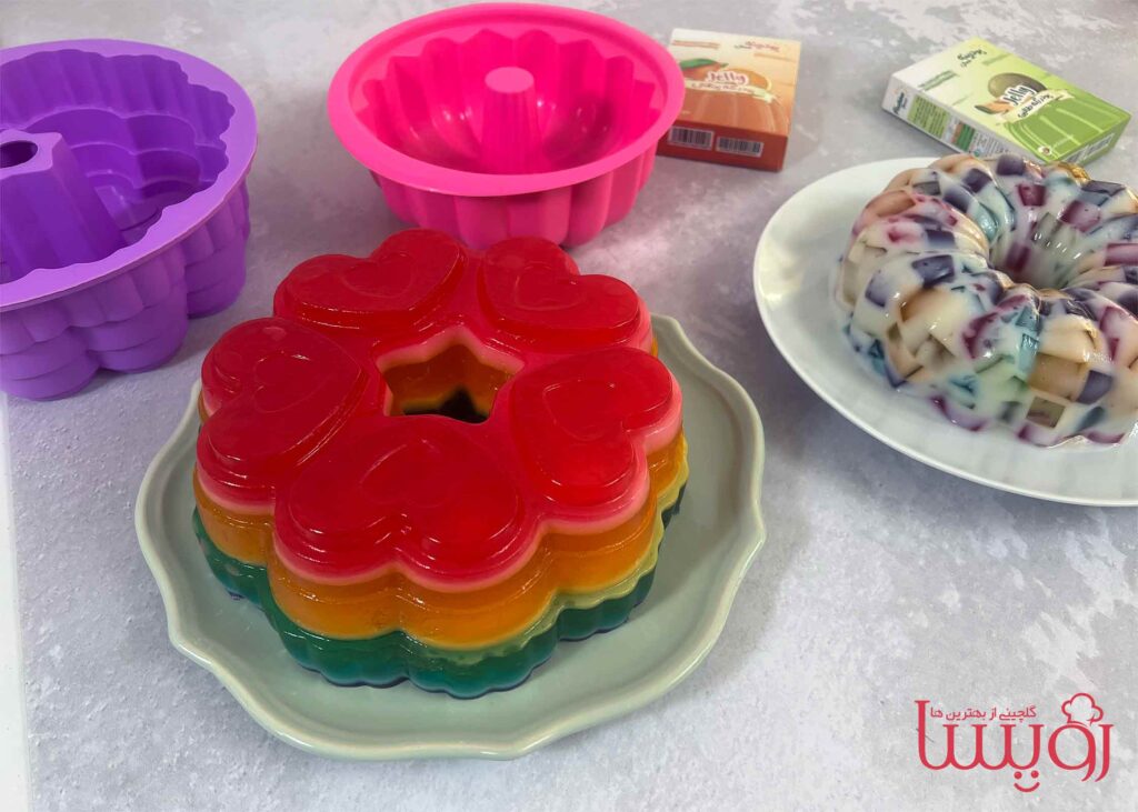 طرز استقاده از قالب سیلیکونی برای ژله