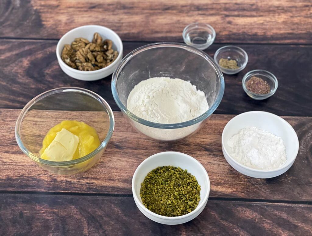 مواد لازم برای تهیه شیرینی ساق عروس خانگی