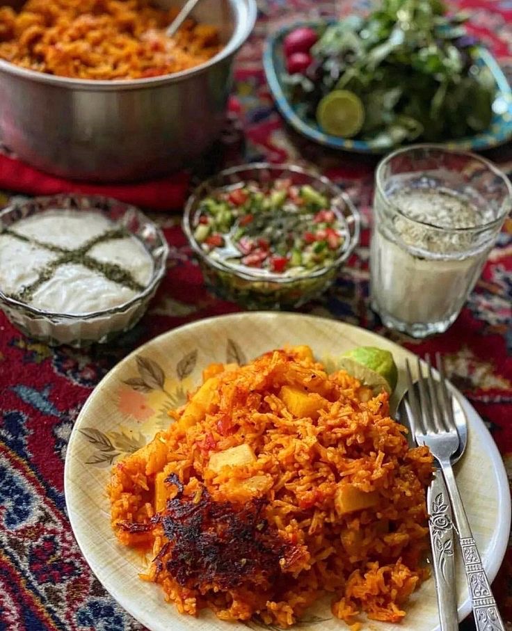 لوبیا پلو بدون گوشت