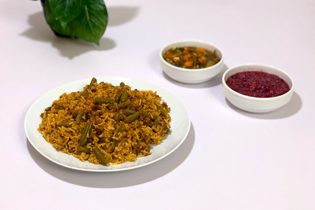 طرز تهیه لوبیا پلو مجلسی